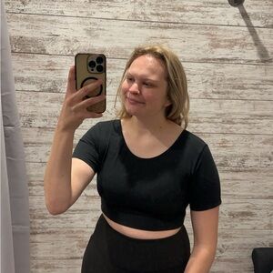 Essentials Classic Black Crop Top